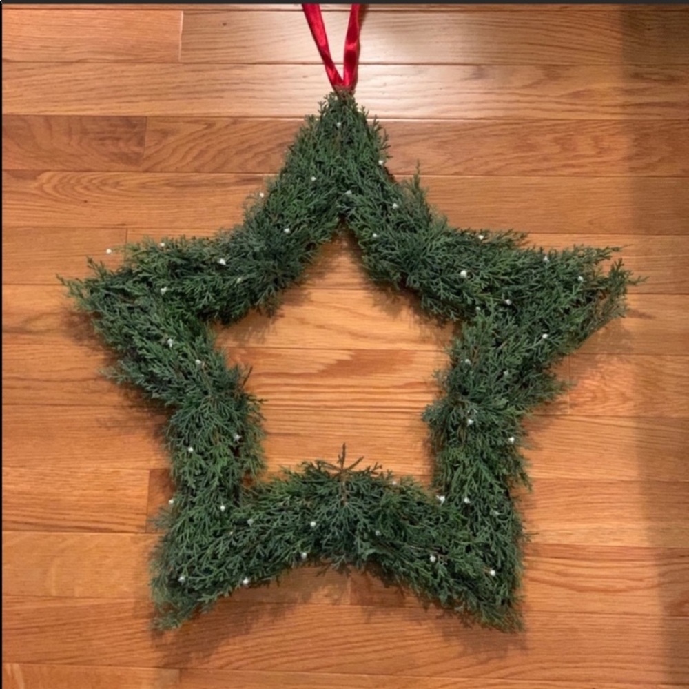 Three Pottery Barn holiday wreaths